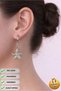 Steel Special Design Dangle Gift Sea Star Couple Earrings, Does Not Tarnish or Fade