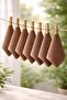 7-Piece Brown Multi-Purpose Bamboo Mini Towel Set - Baby, Kitchen and Cleaning Towels 20 X 20 cm