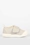 Unisex Beige Canvas Children's Shoes - Velcro-Fastened, Soft-Soled Casual Baby Sneakers - 2