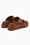 Carol Genuine Leather Tan Flip-Flops Women's Slippers - 6