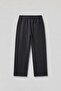 Men's Baggy Fit Vintage Washed 08 Printed Sweatpants Black - 2