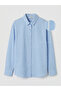 Blue Striped Oversize Women's Shirt
