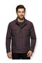 Men's Burgundy Seasonal Coat - Slim Fit Stand Collar Casual Jacket - 4