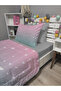 Quilted Hearts Patterned 4-Piece (100% Cotton 100X200 with Elastic Sheets) Single Bedspread Set - 3