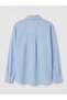 Blue Striped Oversize Women's Shirt - 2