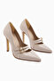 Dolly Beige Patent Leather Stiletto Women's Heeled Shoes - 3