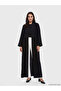 Lcw Modest Black Shawl Collar Stoned Oversize Women's Kimono