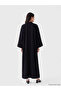 Lcw Modest Black Shawl Collar Stoned Oversize Women's Kimono - 6