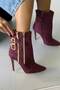 Oasis Buckle Detailed Bordo Suede - 4