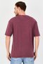 Men Crew Neck Graphic Print Short Sleeve T-Shirt, Burgundy - 3