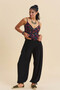 Comfortable Cut, Gathered Cuffs, Women's High Waist Trousers - 7