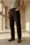 Men's Baggy Fit Comfortable Fit Brown Velvet Trousers