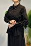 Lacing Detailed Shirt 19515 Black - 3