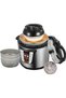 6L Air Fryer Pressure Cooker Combo, 1800W Multi-Functional Electric Cooker with Dual Lid