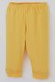 Baby Boy Pajama Set with Shoulder Patches, Rib Stripes, 4 Months-1 Year, Yellow - 7