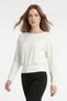 Ecru Boat Neck Blouse with Stone Detail 8364 - 2