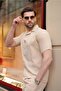 Beige 100% Cotton Men's Shorts and Shirt Set E7361 - 5