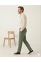 Men's Black Linen Muslin Trousers Comfortable Fit Baggy Lightweight Fabric with Back Pockets - 6