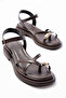 Stylish and Comfortable Sandals with Toe-Flip Flow Detail Black 7445 - 3