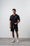 Men's 242 Embroidered Regular Fit T-Shirt Shorts Set Black - 2