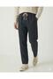 Men's Black Linen Muslin Trousers Comfortable Fit Baggy Lightweight Fabric with Back Pockets - 5