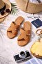 Women's Straw-Looking Strappy Beach Balcony Casual Slippers Comfortable Sole Stylish Summer Combination - 5