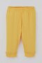 Baby Boy Pajama Set with Shoulder Patches, Rib Stripes, 4 Months-1 Year, Yellow - 3