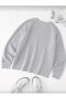 Sun Themed Sleeve and Chest Printed Crew Neck Unisex Sweatshirt - 2