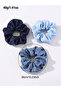 Pack of 3 - Blue Hair Scrunchie - 5