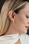 Zircon Stone Gold Color 15 mm Hoop Evil Eye Earrings - 5