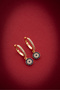 Zircon Stone Gold Color 15 mm Hoop Evil Eye Earrings - 4