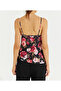 Women's Black Lace Strap Floral Blouse App1227 - 5