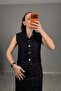 Denim Skirt Vest Set - 2
