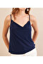 Women's Navy Blue Degaje Collar Blouse App1286-90 - 4