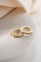 Zircon Stone Gold Color 15 mm Hoop Tamtur Earrings