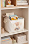Homyjr’S Cute Teddy Bear Printed Rectangular Toy and Laundry Basket Multi-Purpose Storage Basket