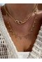 Star Model Gold Luxury Zircon Stone Dorica Chain Stainless Steel Necklace 40+5cm - 3