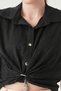 Black Zero Sleeve Tie-Up Shirt 251166 - 4