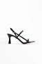 Women's Black Heeled Sandals Tr12My06A