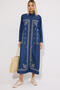 Embroidered Thin Denim Dress - 3