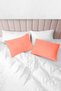 100% Organic Cotton Akfil Pillowcase Set of 2 - 50X70 cm Dark Salmon