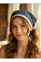 Lace Detailed Floral Patterned Cotton Bandana – Tie-On Women's Hair Band / Vintage & Bohemian Style