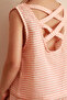 Orange Cross-Back Detailed Girls' Top - 4