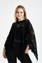 Women's Casual Knitwear Knitted Poncho Blouse - 3