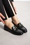 Solvian Women's Buckle Detailed Loafer Black - 4