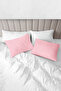 100% Organic Cotton Akfil Pillowcase Set of 2 - 50X70 cm Light Pink