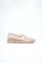 Zr0Ms02 Premium Beige Loafer Comfortable Daily Shoes with Metal Buckle - 4
