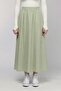 Mint Women's A-Line High-Waisted Flowy Flared Skirt with Pockets - Textured Linen - 4