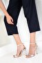 Jowin Silver Patent Leather Heeled Ankle Boots in Belt Sizes