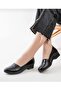 Genuine leather women's daily shoes black - 3